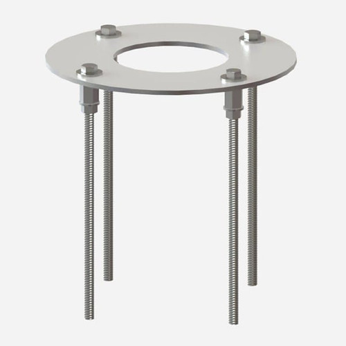 Murdock Outdoor Pedestal Anchor Plate, In-Ground, 12"X1/4", S/S, For M-Obfm5
