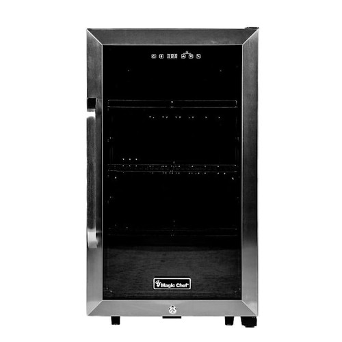 Magic Chef 18.9"W. Single Zone 83 Can Beverage Cooler In Stainless Steel