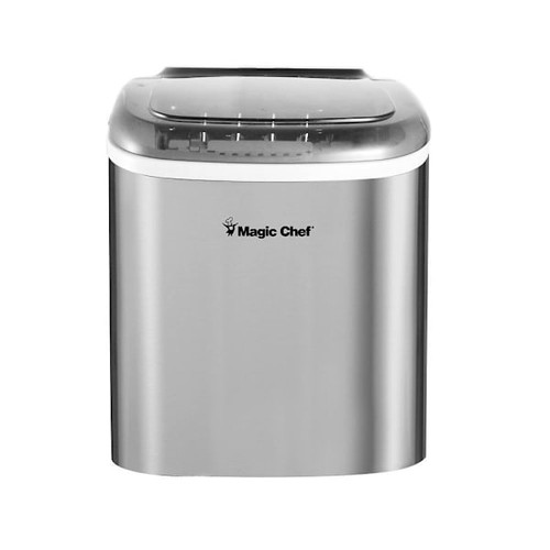Magic Chef 27 Lb. Portable Countertop Ice Maker In Stainless Steel