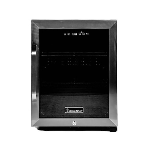 Magic Chef 18.9"W. Single Zone 58 Can Beverage Cooler In Stainless Steel