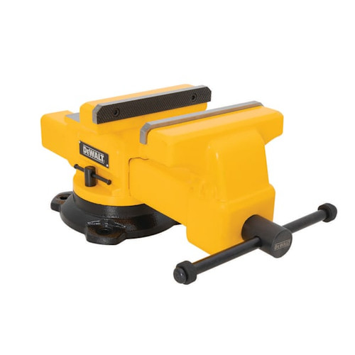 Dewalt 8" Swivel Base Bench Vise With Built-In Anvil And Pipe V-Jaws
