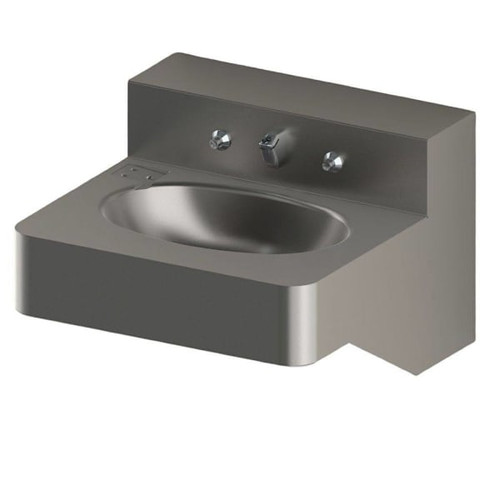 Acorn Engineering Company 18" ADA Security Lavatory Rear Mount Oval Bowl Ss