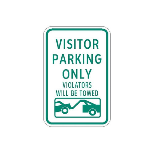 Hy-Ko Vistor Parking Violation Sign 18 X 12" Reflective