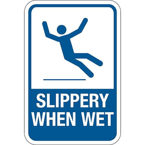 Hy-Ko Slippery When Wet Sign 24 X 24" Reflective