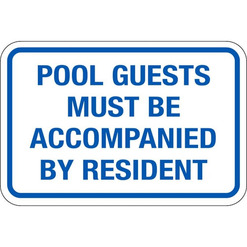 Hy-Ko Guest Access By Resident Sign Reflective 18 X 12"