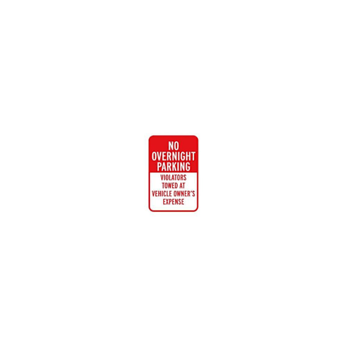 Hy-Ko No Overnight Parking 6 X 12" Reflective