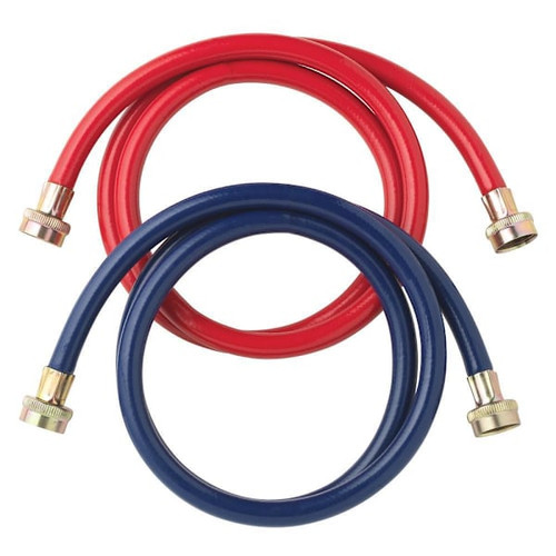 Everbilt Washing Machine Fill Hose 2-Pack Red/Blue - 5 Ft. Reinforced PVC Hoses