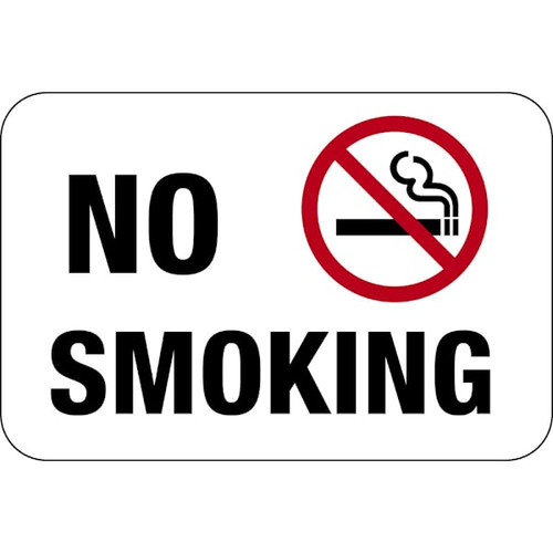 Hy-Ko No Smoking Sign 18x12" Non-Reflective Aluminum