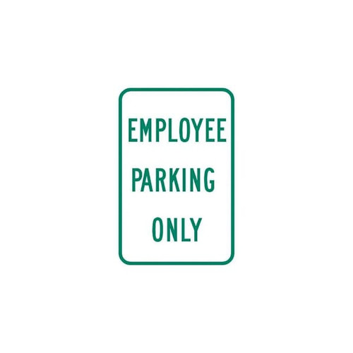 Hy-Ko Employee Parking Only Sign 12x18" Reflective Aluminum