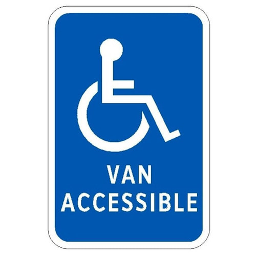 Hy-Ko Disabled Parking Van Accessible Sign 12x18" Reflective Aluminum