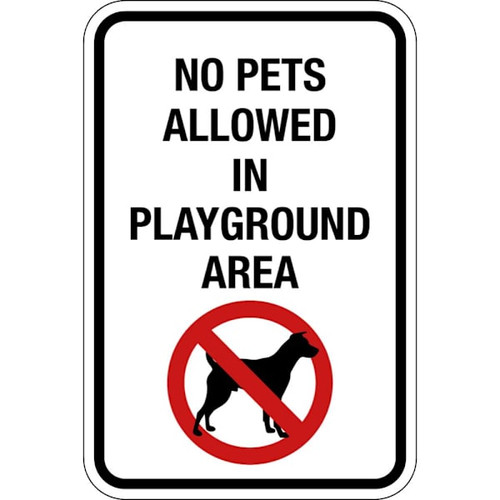 Hy-Ko No Pets Allowed Sign 12x18" Non-Reflective Aluminum