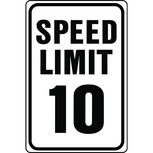 Hy-Ko Speed Limit 10 Sign 12x18" Reflective Aluminum