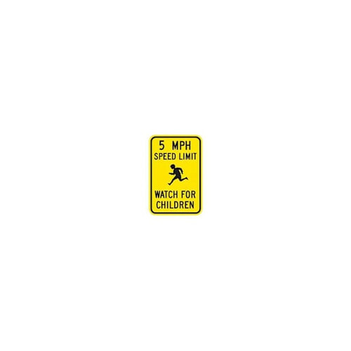 Hy-Ko Watch For Children Sign 12x18" Reflective Aluminum