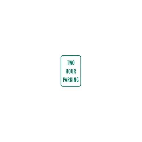 Hy-Ko Two Hour Parking Sign 12x18" Reflective Aluminum