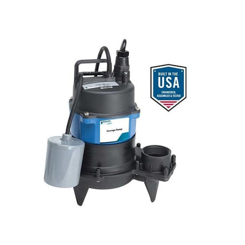 Goulds 3872  Ww 1/2-Hp Series Sewage Pump With 20 Ft. Cord