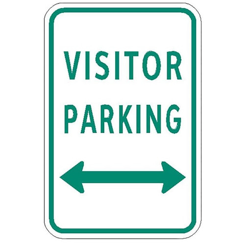 Hy-Ko Sign Reflective 12x18 Visitor Parking Double Arrow