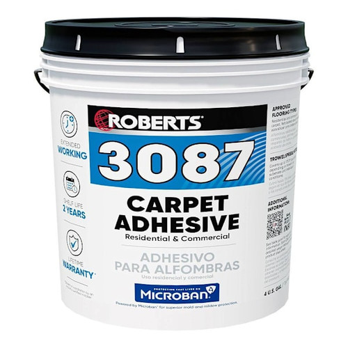 Roberts Carpet Adhesive, Residential And Commercial, 4 Gallon
