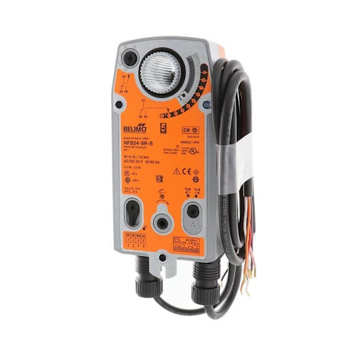 Belimo 24v 90lb S/R Actuator 2-10vdc Auxilary Switch