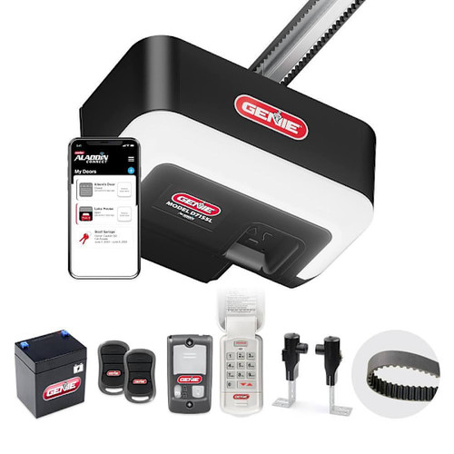 Genie 1-1/4 HPc Smart Belt Drive Garage Door Opener With LED And Battery Backup