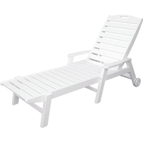 Polywood Nautical Chaise Lounge White