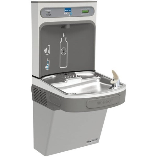 Elkay Ezh2o Bottle Filling Station And Ada Cooler, Filtered, 8 Gph, Light Gray