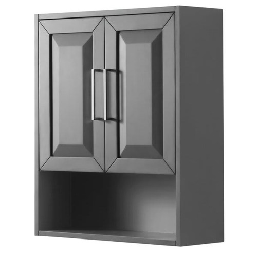 Wyndham Daria 25 In. Over-The-John Vanity Cabinet (Dark Gray)