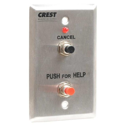 Crest Healthcare Rauland Replacement Nurse Call Pushbutton Station, 1-Gang
