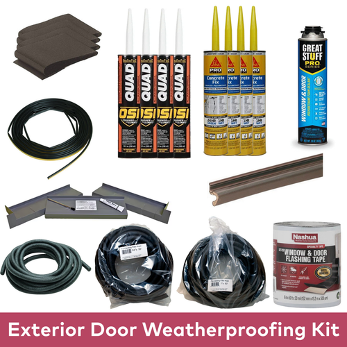 Redwood Exterior Entry Door Weatherproofing Kit