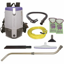 ProTeam Super Coach Pro 6, 6 qt. Commercial Backpack Vacuum Cleaner with Xover Multi-Surface and Telescoping Wand Kit