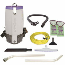 ProTeam Super Coach Pro 10, 10 qt. Commercial Backpack Vacuum Cleaner with Xover Multi-Surface 2-Piece Wand Tool Kit