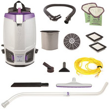 ProTeam GoFit 6 PLUS, 6 qt. with Xover Multi-Surface Telescoping Wand Tool Kit 120 Volt Commercial Backpack