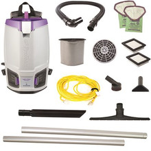 ProTeam GoFit 6 PLUS, 6 qt. with 18" Carpet Sidewinder Tool Kit 120 Volt Commercial Backpack