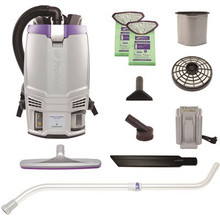 PROTEAM Gofit 6 Cordless Com Backpack Vacuum W/xover Telescoping Wand Kit