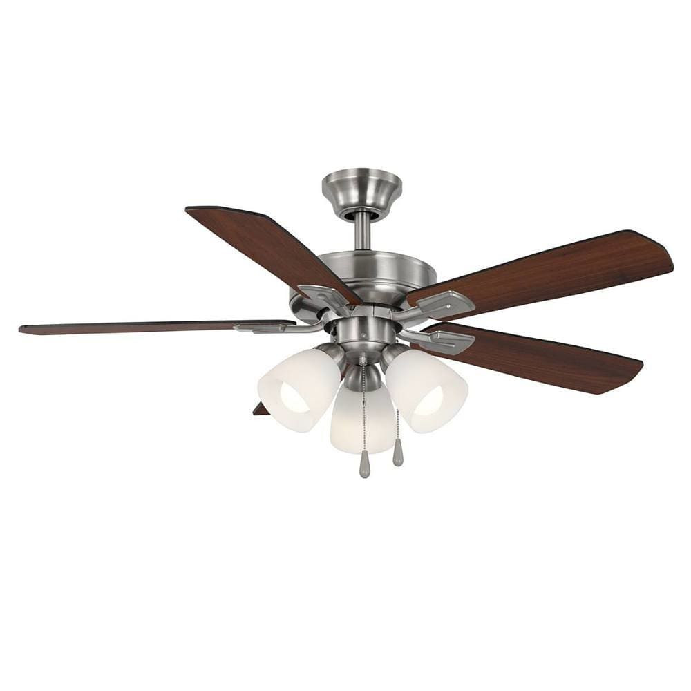 Seasons Sinclair II 44" LED Ceiling Fan, Indoor, Brushed Nickel