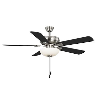 Seasons Rexburg 52" Brushed Nickel Indoor Ceiling Fan with Light and Reversible Greywash/Espresso