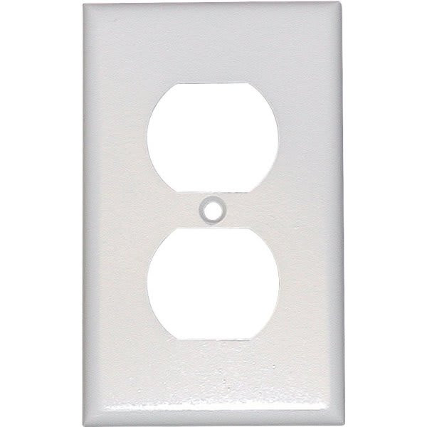 Leviton 1-Gang Duplex Outlet Wall Plate, White