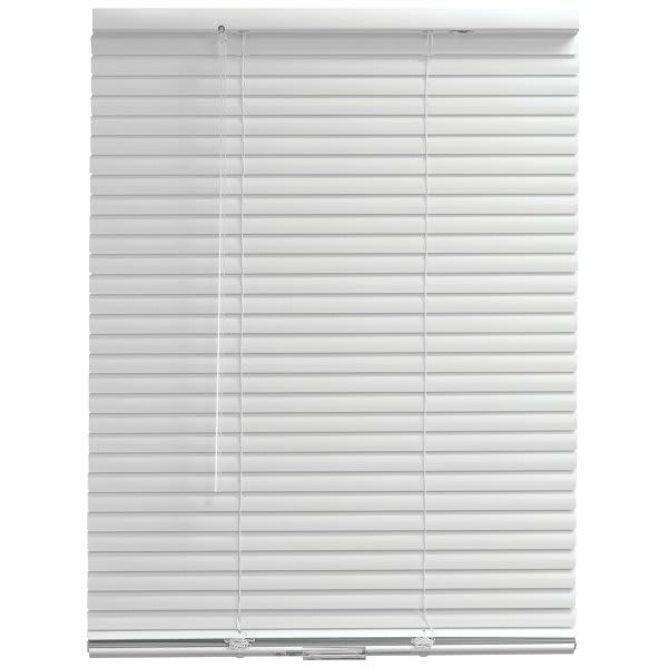 1 In. Vinyl 35 In. X 64 In. Room Darkening Blind, White (Actual Size 34.5 x 64)