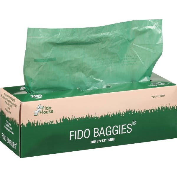 Fido House Fido Baggies Pet Waste Station Bags, (10-Case) (200 Bags/Roll)