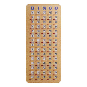 Finger-Tip Bingo Master Board with Sliding Windows, Bingo Cardboard Calling Card