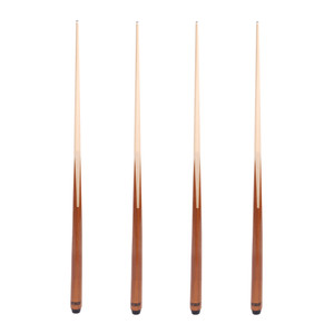 58" 1-Piece Canadian Maple Billiard Pool Cue Sticks, Hardwood House Bar Pool Cue - 4 Pack