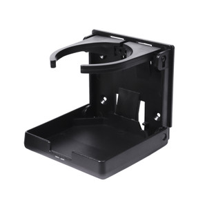 Adjustable Plastic Folding Drink Cup Holder - Black - 1-Pack