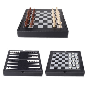 Premium Leather 3-in-1 Board Game Combo