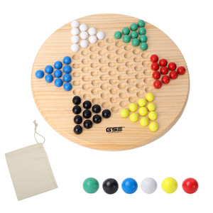 11.5" Wood Chinese Checkers Set 