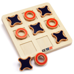 10-Inch Wooden Tic-Tac-Toe Game Set