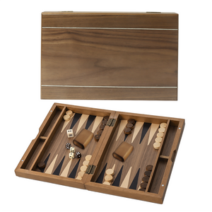 11-Inch Premium Double Stripe Inlay Backgammon Game Set
