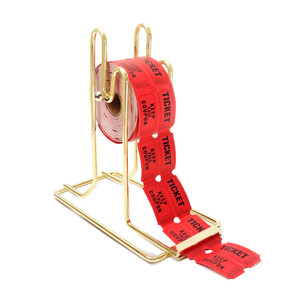 Brass Raffle Ticket Dispenser for Single or Double Roll Raffle Tickets Lotteries