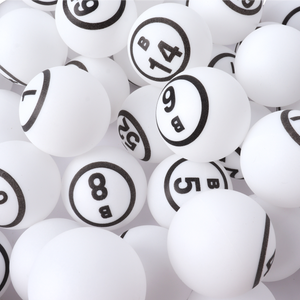 1.57" Replacement Bingo Balls of Ping Pong Size for Large Bingo Cage (White Balls - Single Side Printed)