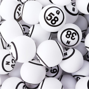 1.57" Replacement Bingo Balls of Ping Pong Size for Large Bingo Cage (Double Sides Printed)