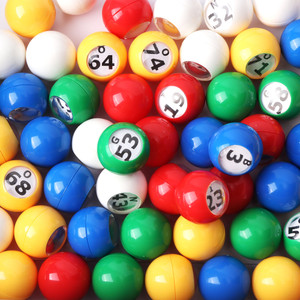 7/8-Inch Multi-Color Plastic Replacement Bingo Balls for Parties, Bingo Nights, Prize Raffles