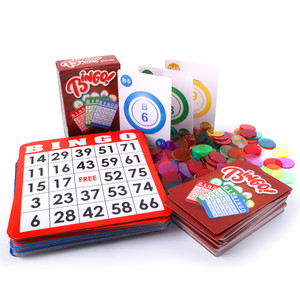 Bingo Game Set with 50 Bingo Cards, 500 Colorful Bingo Chips & Deck Bingo Calling Cards